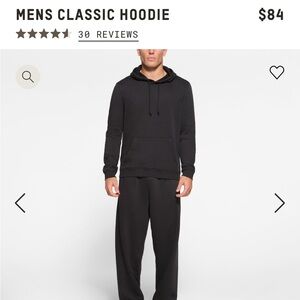 SKIMS Lounge Fleece Hoodie Black NWT